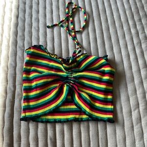 BRAND NEW Rasta Crop Top / halter top  ❤️💛💚🇧🇴